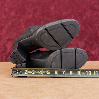 Paul Green Women Half Dressy Office Black Suede Heeled Ankle Boots 10US 7.5AUS