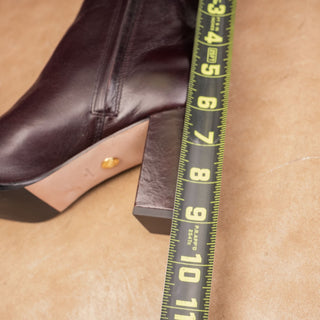 Veronica Beard Cera Ankle Boots Womens 9 Dark Brown Leather Office Zip Heel