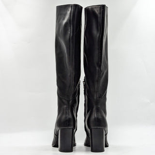 Dolce Vita Women Flin Black Leather Dress Office Square Toe Zip Knee Boots size 10