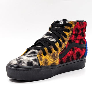 Vans Unisex SK8 Hi Platform Fuzzy Leopard Multicolor Sneakers size M8.5 W10