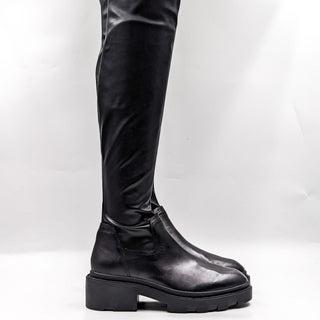 ASH Women Manny Black Vegan Leather Platform Retro Thigh High Boots 9US EUR 39