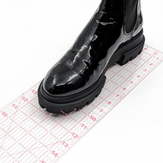 AGL Women Maxine Black Patent Leather Chelsea Platform Boots size 11US EUR 41