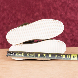 Cecilia NY Women Seymore Olive Green Suede Plush Faux Fur Cuff Lace-up Boots sz 9