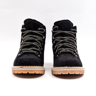 Montelliana 1965 Women Alce Black Suede Lace-up Combat Boots size 9US EUR 39