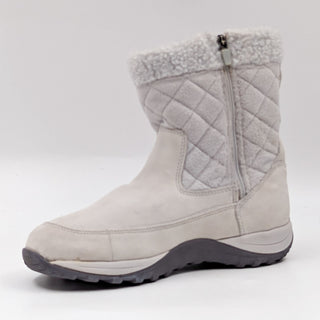 LLBean Women Primaloft Waterproof Suede Quilted Grey Ice Winter Boots size 11