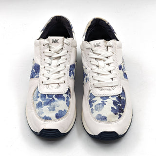 Michael Kors Women Allie Floral Trainer White Leather Summer Sneakers Shoes US 7.5