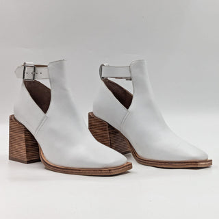 Free People Women Brady Summer Cutout White Leather Boots size 8US EUR 38