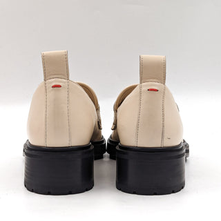 Aeyde Women Oscar Creamy Polido Leather Lug Loafers size 7US EUR37