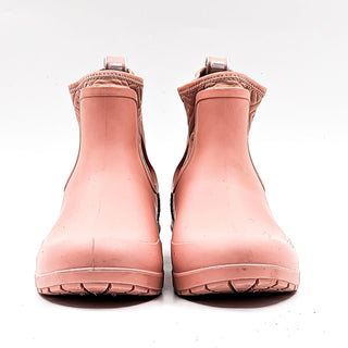 UGG Women Droplet Waterproof Pink Rubber Rain Chelsea Boots size 7