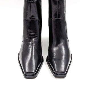 Vince Camuto Women Viltana Black Leather Western Cowboy Fashion Boots size 7
