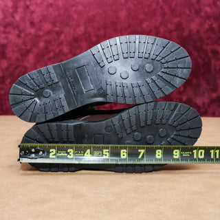 Valentino Women Marti Brown Leather Laceup V Logo Combat Boots sz 8