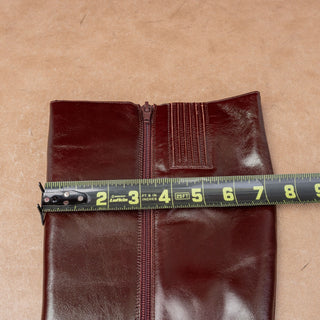 Jeffrey Campbell Women Maximal 90s Square Burgundy Leather knee Boots sz 11