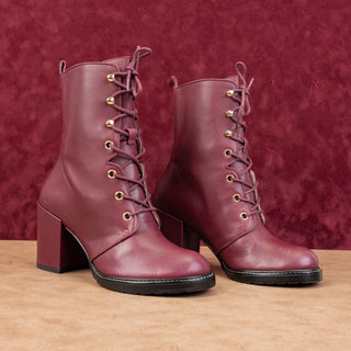 Stuart Weitzman Wmn Cassey Granny Victorian Lace-up Burgundy Leather Boots Sz 7