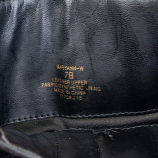 Ralph Lauren Women Vintage Retro 90s Black Leather Round Toe Knee Boots sz 7