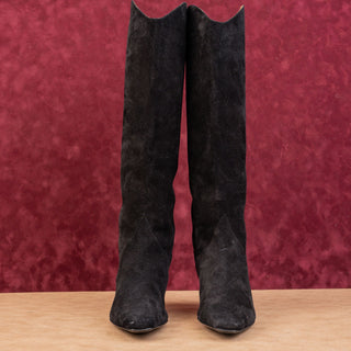 Staud Women Wally Tall Black Suede Leather Dressy Knee Boots size 6 EUR36