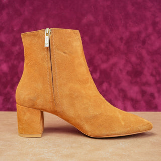 Bruno Magli Women Vinny Tan Suede Fashion Dress Ankle Boots 9.5US EUR 39.5