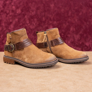 Sofft Women Lavina Brown Suede Lug Zip Strap Fashion Ankle Boots sz 9.5