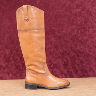 Sam Edelman Wmn Drina Whiskey Leather Fashion Equestrian Riding Knee Boots sz 9