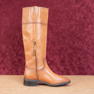 Sam Edelman Wmn Drina Whiskey Leather Fashion Equestrian Riding Knee Boots sz 9