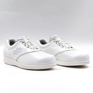 SAS Women Free Time White Leather Comfortable Walking Slim Shoes size 7.5S