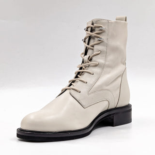 Rag&Bone Women Slayton White Leather Lace-up Combat Boots Size 10.5US EUR 41