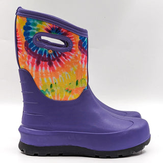 Bogs Youth Neo Classic II Waterproof Purple Rubber Rain Boots size 6