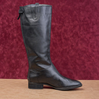 Sam Edelman Women Penny Riding Equestrian Wide Calf Black Leather Boots sz 11.5