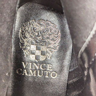 Vince Camuto Women Vergila Black Leather Moto Bike Chunky boots Size 8