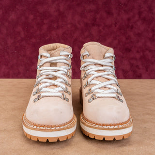 Montelliana 1965 Women Marlena Beige Nubuck Lace up Boots size 7 EUR37