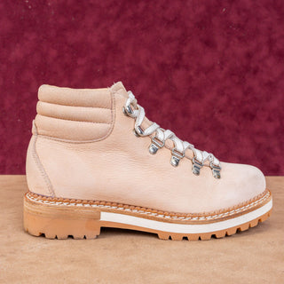 Montelliana 1965 Women Marlena Beige Nubuck Lace up Boots size 7 EUR37