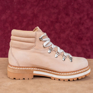 Montelliana 1965 Women Marlena Beige Nubuck Lace up Boots size 7 EUR37