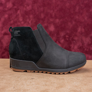 Sorel Women Evie Slip-on Waterproof Suede Leather Black Ankle Boots sz 12