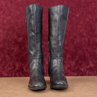 Sam Edelman Women Patton Black Leather Fashion Riding Boots 9.5US EUR 41