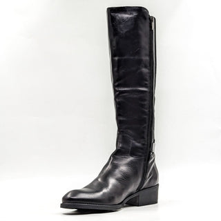 Toni Pons Women Tacoma Black Leather Zip Riding Buckle Knee Boots sz 9US 39 EUR