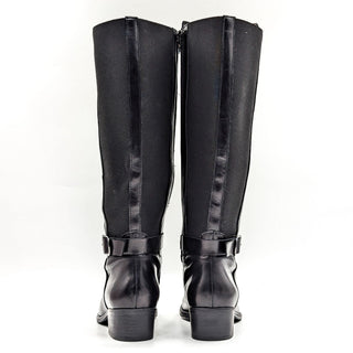 Toni Pons Women Tacoma Black Leather Zip Riding Buckle Knee Boots sz 9US 39 EUR