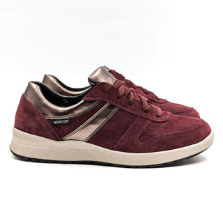 Mephisto Women Lace-up Wine Suede Low Top Sneakers size 7.5