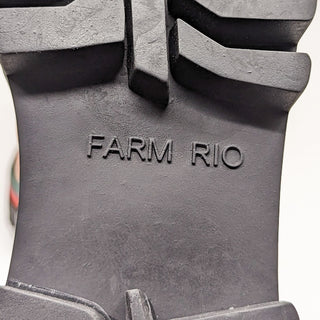 Farm Rio Women Burnt Orange Leather Platform Lace up Combat Boots sz 10US EUR42