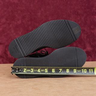 Aquatalia Women Camila Black Leather Narrow Lace-up Mid Calf Boots sz 6.5