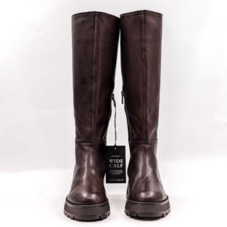 Vince Camuto Wmn Nettrio Brown Wide Calf Leather Festival Boots sz 7.5US EUR 38