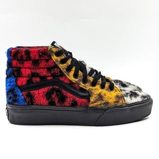 Vans Unisex SK8 Hi Platform Fuzzy Leopard Multicolor Sneakers size M8.5 W10