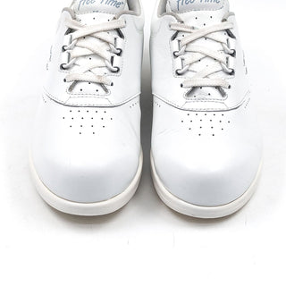 SAS Women Free Time White Leather Comfortable Walking Slim Shoes size 7.5S