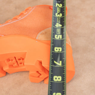Tory Burch Wmn Camp Orange Canva Suede Festival Platfform Ankle Boots sz 9