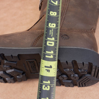 Wolverine Men Floor Wellington Waterproof Extra Wide Brown Leather Work Boots 12