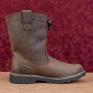 Wolverine Men Floor Wellington Waterproof Extra Wide Brown Leather Work Boots 12