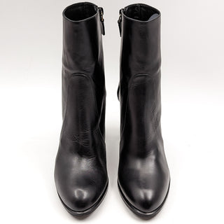 Stuart Weitzman Women Highland Narrow Black Leather Office Dressy Boots Sz 10.5AA