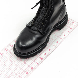 Red Wing Men Work Safety Steel Toe Cap Front Zip Black Leather Boots size 8D