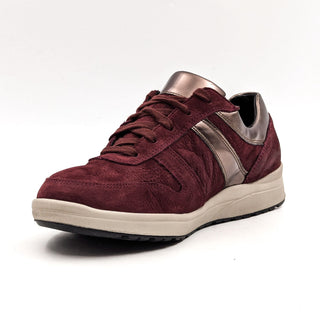 Mephisto Women Lace-up Wine Suede Low Top Sneakers size 7.5