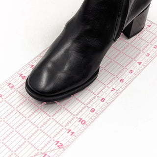 Paul Green Women Jewel Buckle Black Leather Dressy Office Boots sz 9.5US AUS 7.5