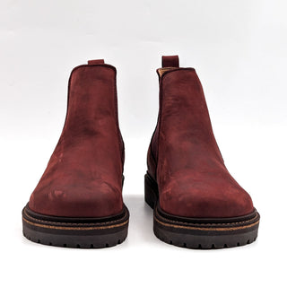 Birkenstock Unisex Stalon Burgundy Grain Leather Chelsea Boots size W9 M7 EUR 40