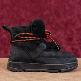 UGG Women HIker Weather Black Suede Waterproof Lace-up Boots sz 7